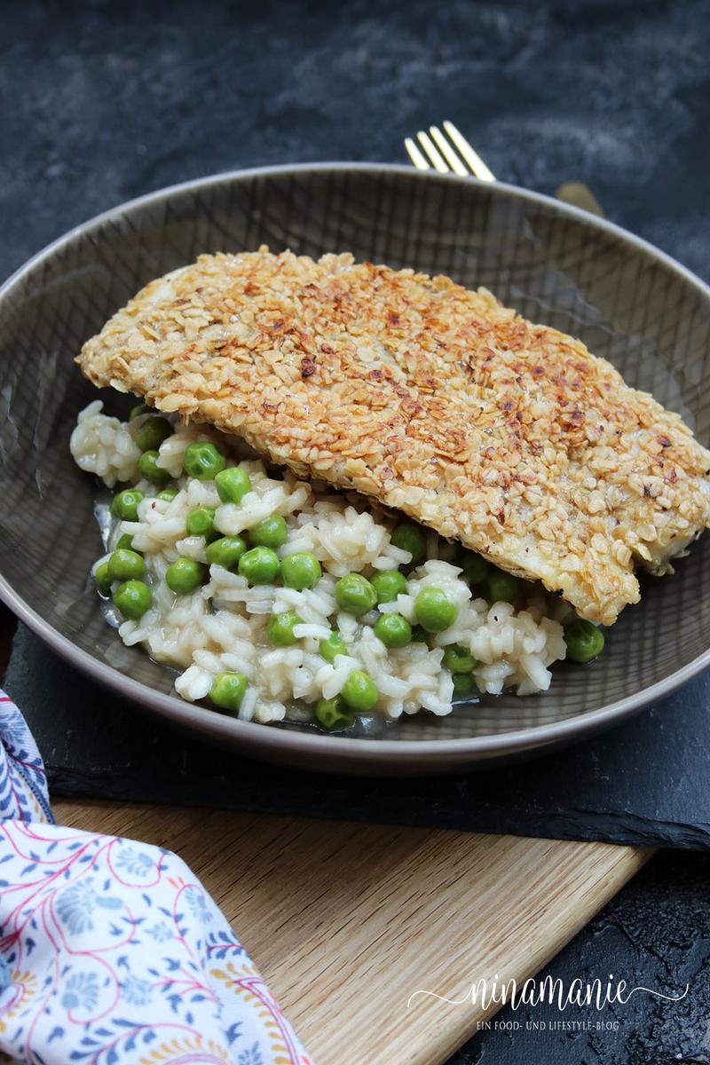 Rezeptbild: Fischfilet mit Haferflockenkruste