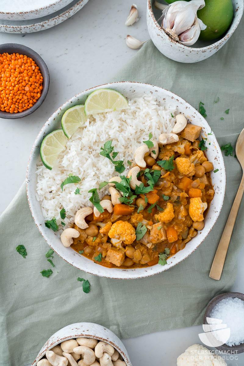 Rezeptbild: Einfaches veganes Curry