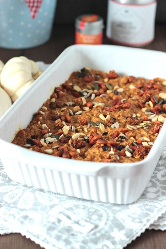 Rezeptbild: Kürbiskuchen Ofen-Porridge
