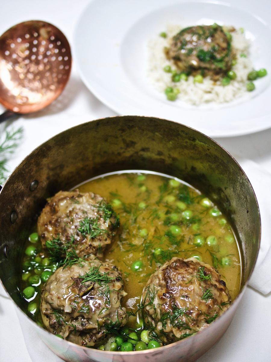 Rezeptbild: Gefüllte Artischocken mit Erbsen und Dill
