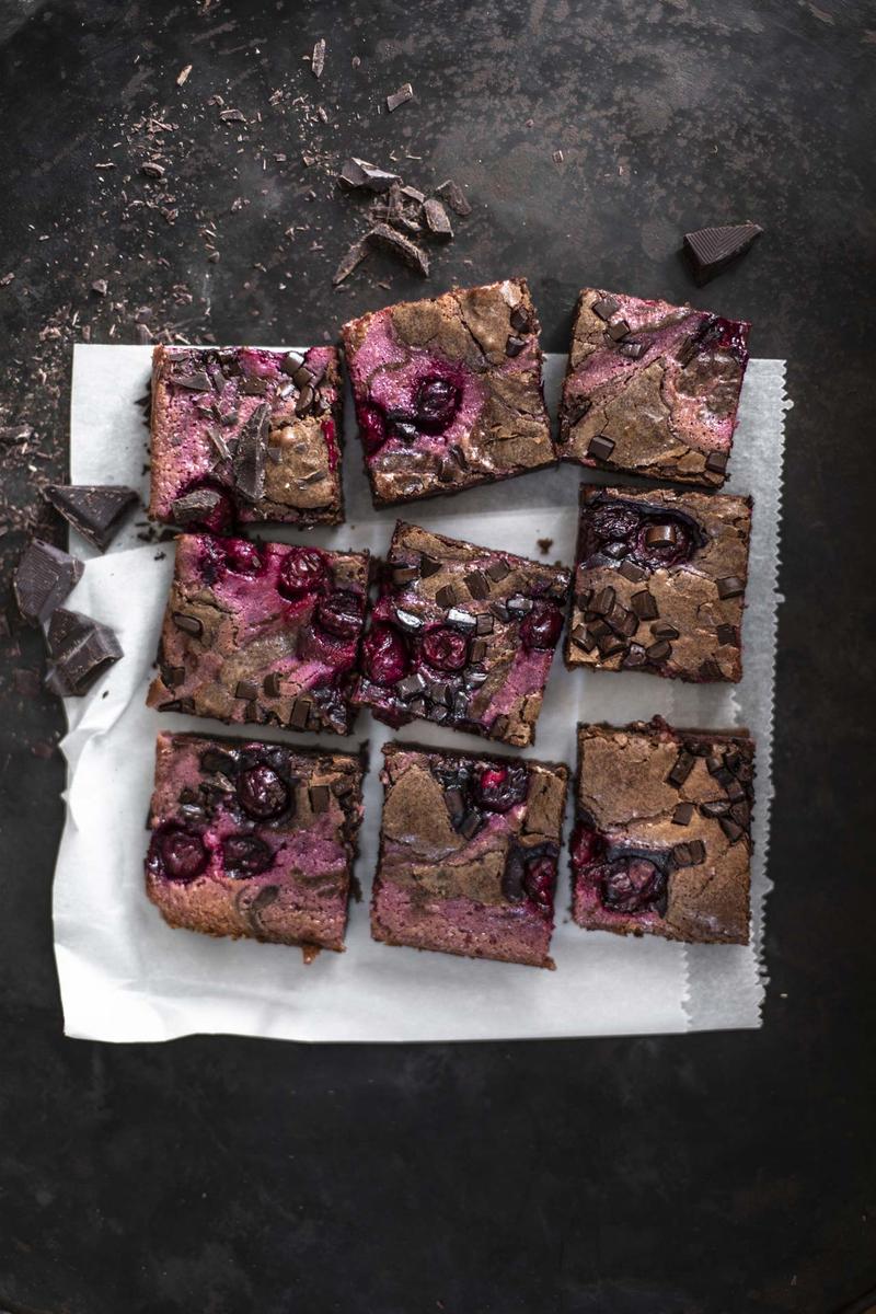 Rezeptbild: Kirsch-Brownie-Kuchen
