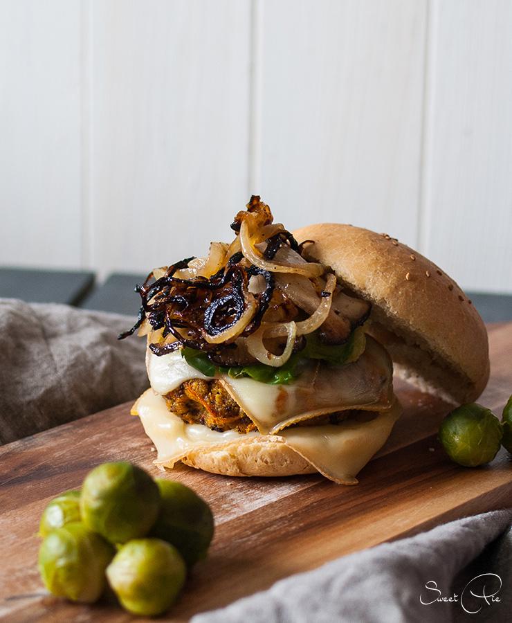 Rezeptbild: Kürbis-Nuss-Burger {Winterburger}