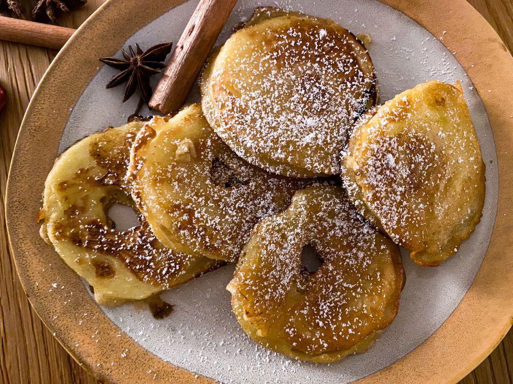 Rezeptbild: Gebackene Apfelscheiben