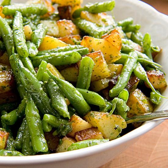 Rezeptbild: Bratkartoffel-Bohnen-Salat
