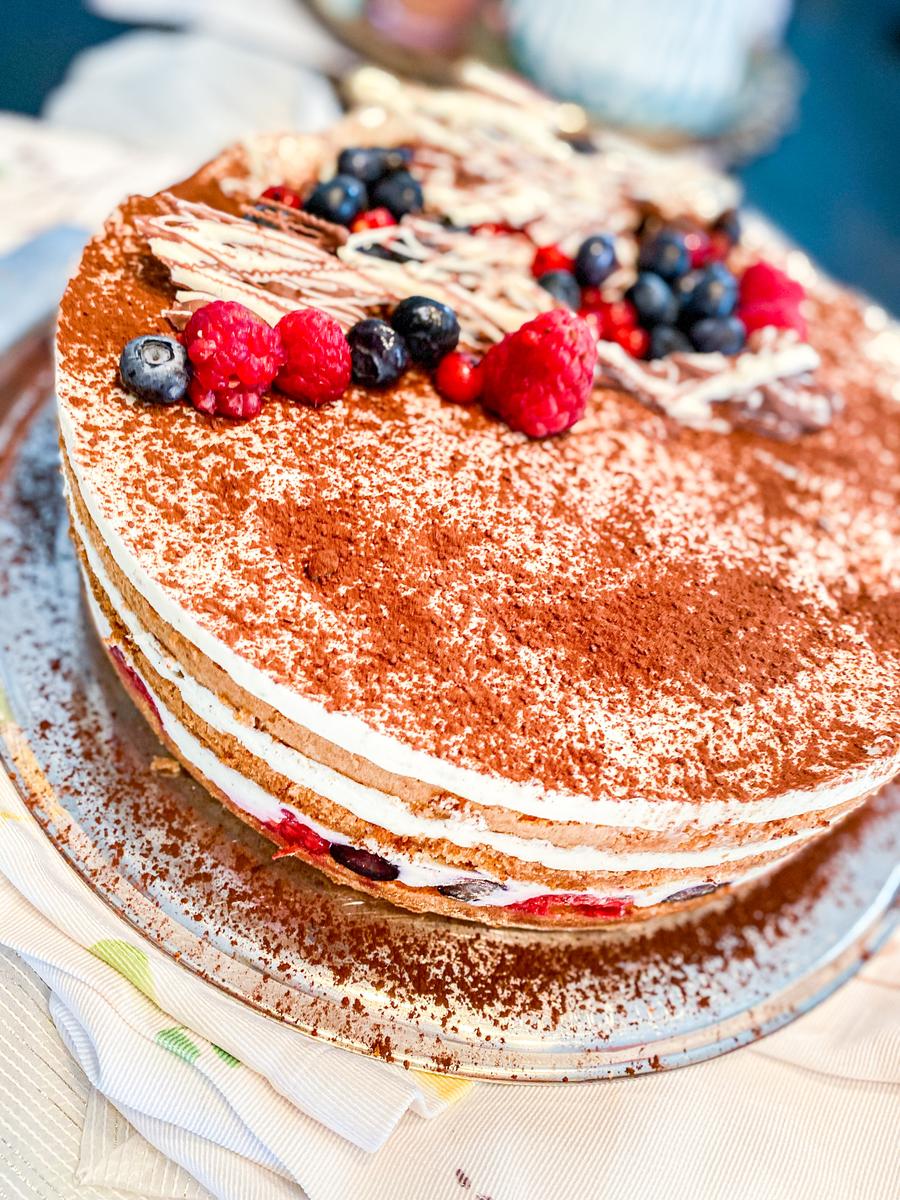 Rezeptbild: Waldbeer Tiramisu Torte