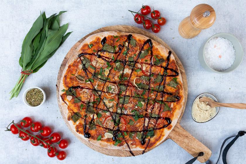Rezeptbild: Vegane Bärlauch Pizza