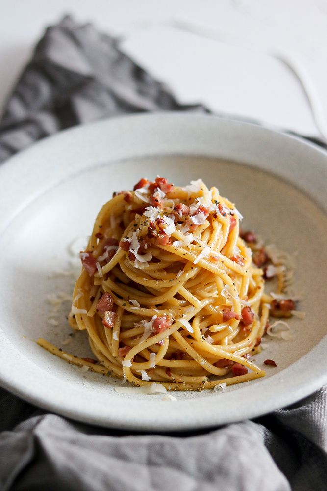 Rezeptbild: Spaghetti Carbonara ohne Sahne