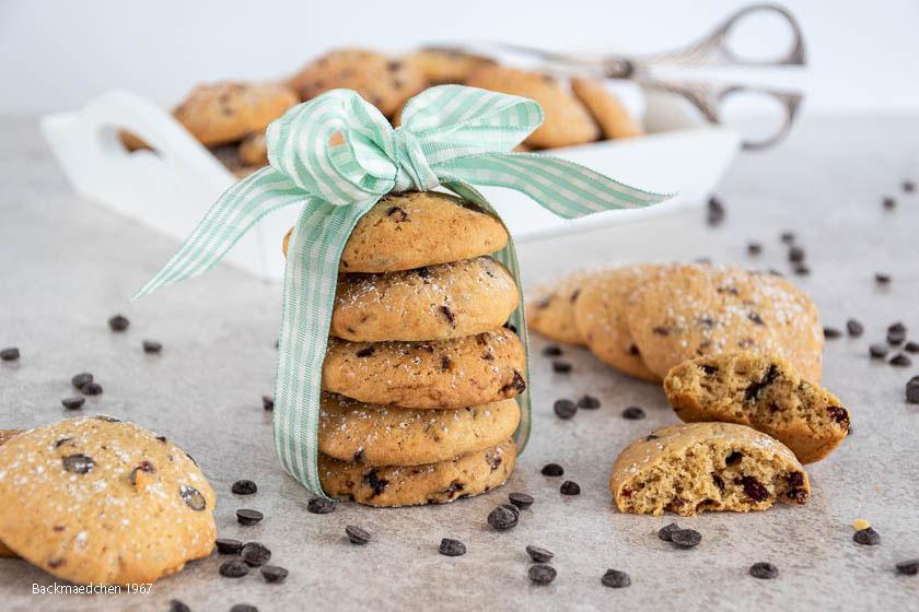 Rezeptbild: Cranberry-Cookies mit Schokotropfen