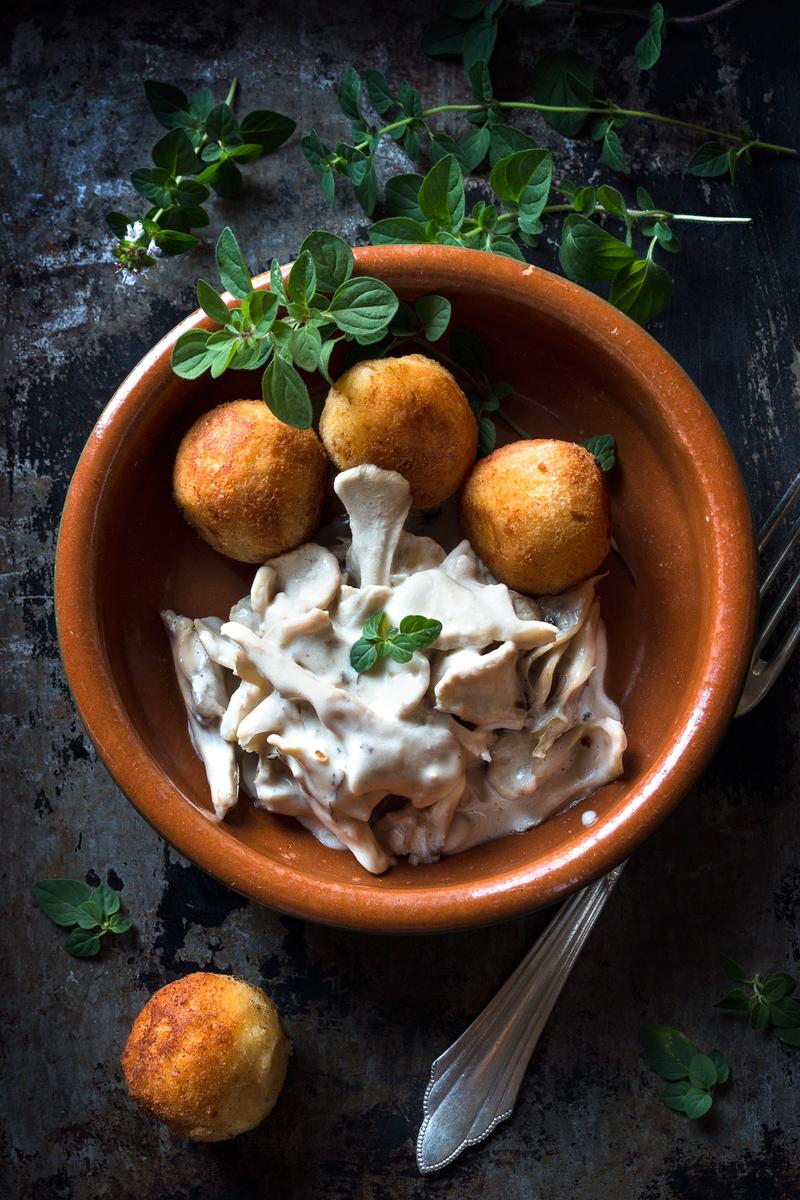 Rezeptbild: Maitake in Kokosmilch