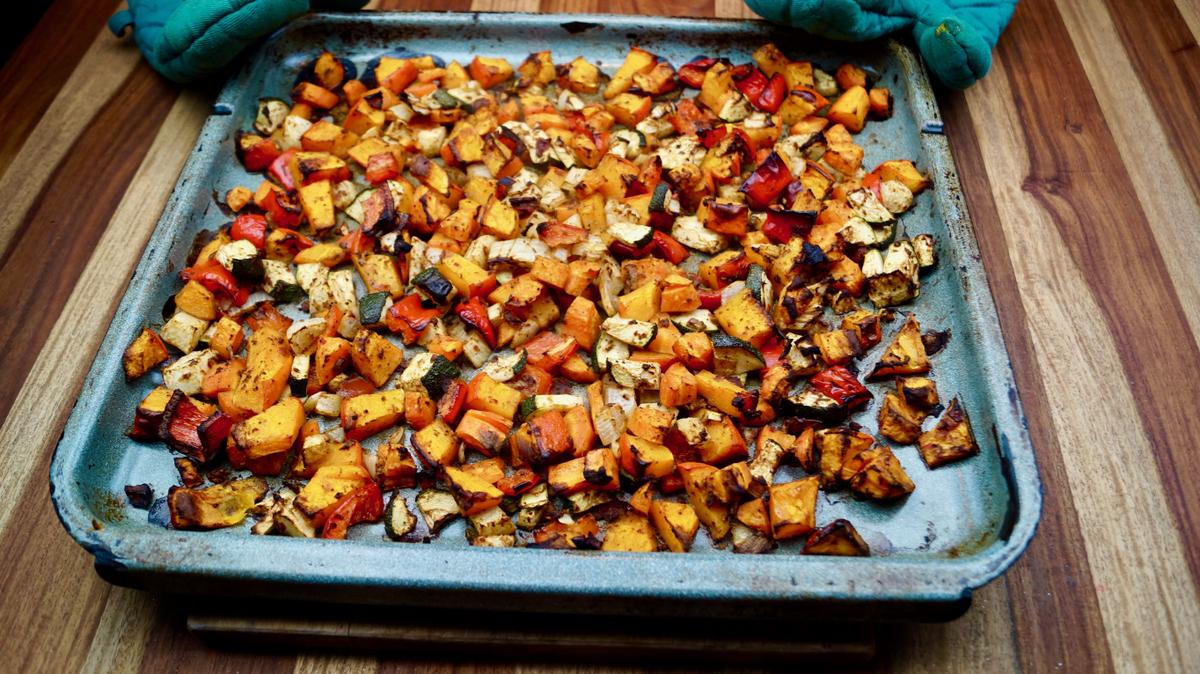 Rezeptbild: Ofen Kürbis-Gemüse