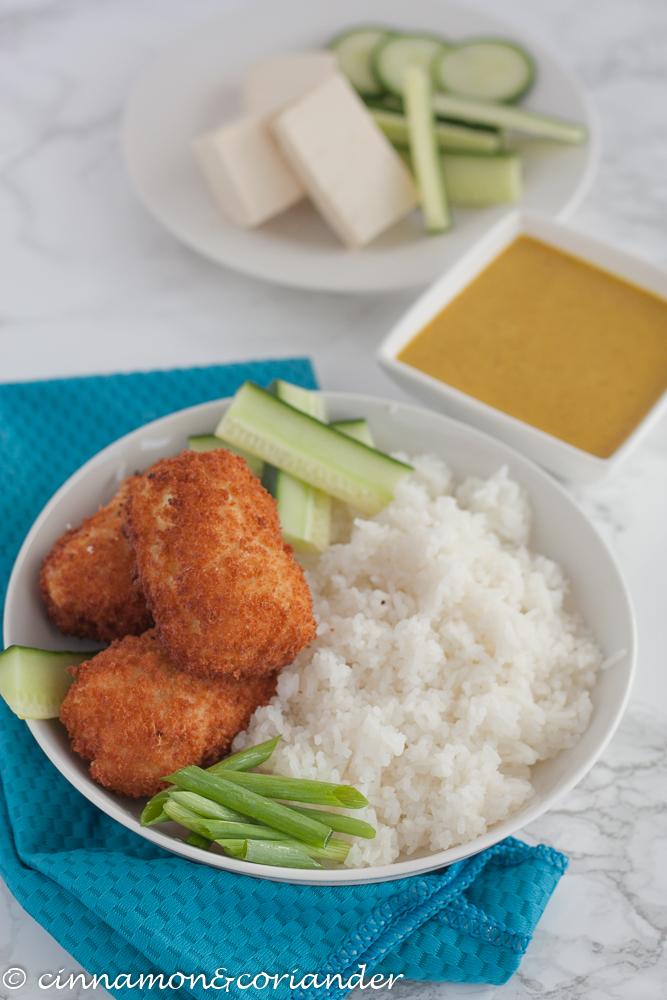 Rezeptbild: Tofu Katsu Curry| Knusprige Tofu Schnitzel mit Curry Sauce & Reis