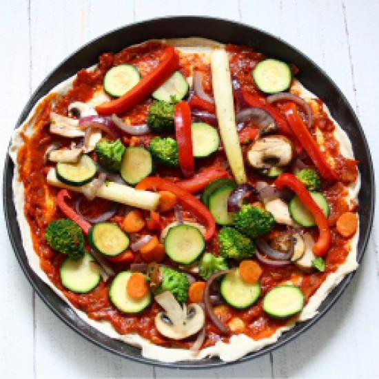 Rezeptbild: Pizza Vegetaria mit Spargel