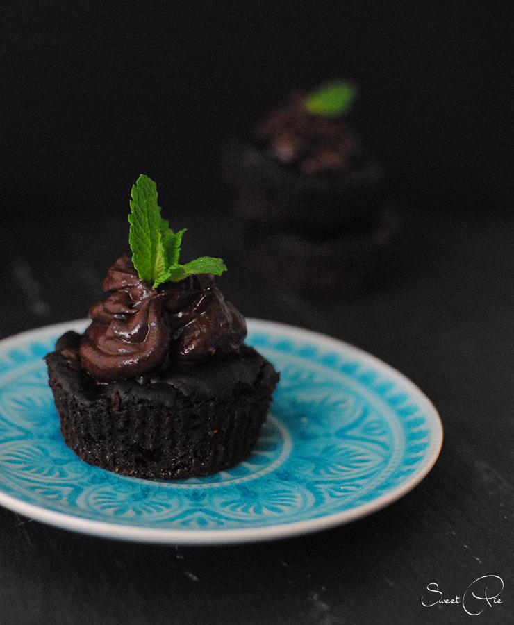 Rezeptbild: Schokoladen Avocado Cupcakes