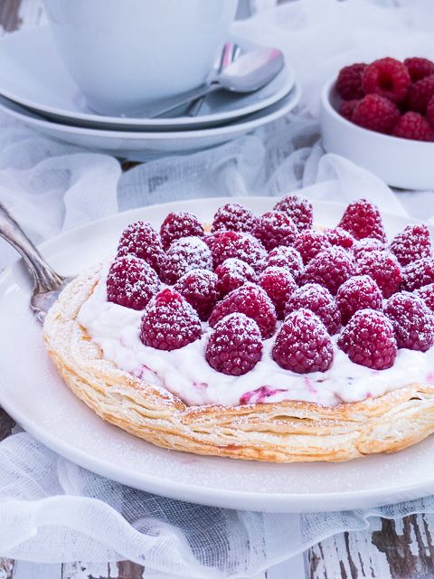 Rezeptbild: easy Blätterteig Himbeere Tarte