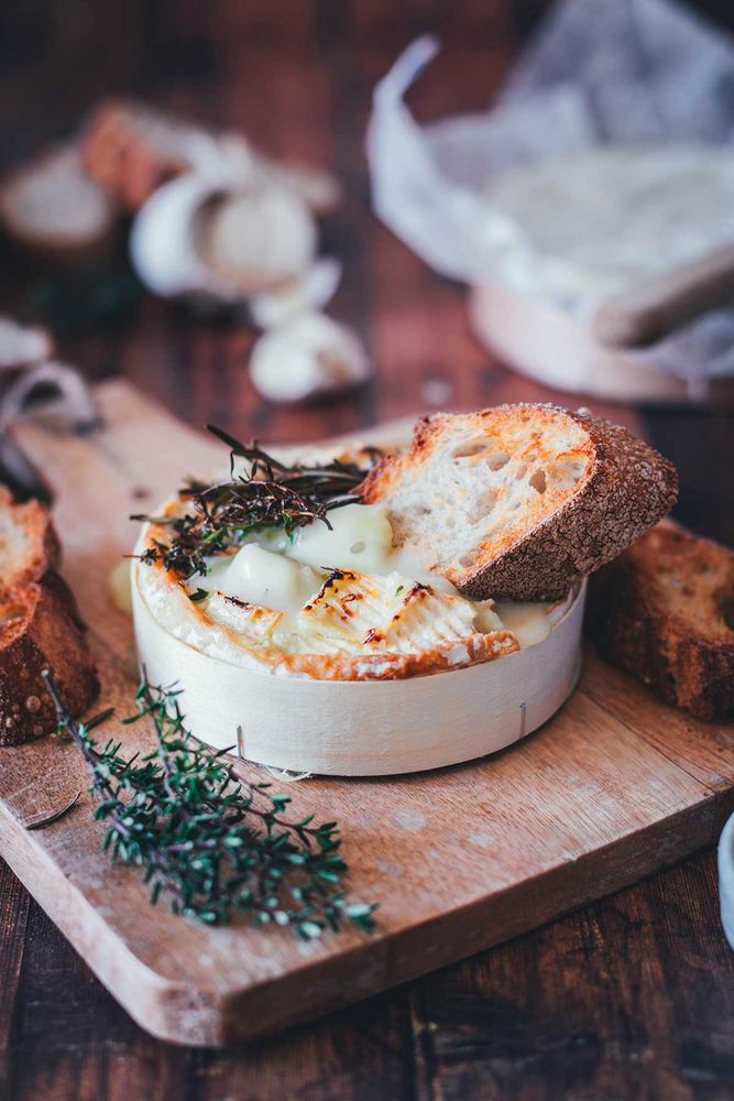 Rezeptbild: Gebackener Camembert als Ofenkäse aus der Heißluftfritteuse