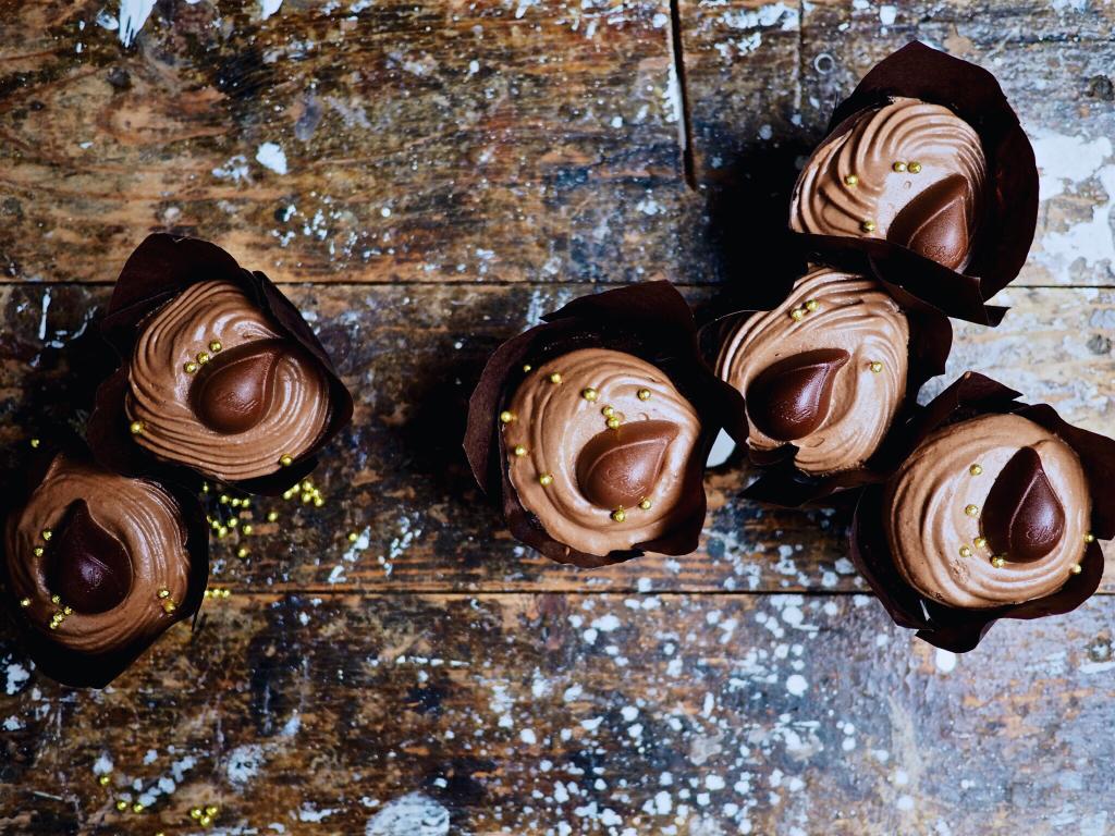 Rezeptbild: Schokoladen-Mousse-Cupcakes