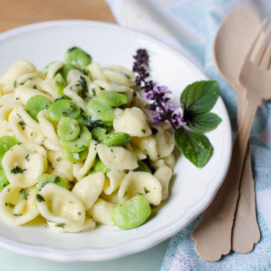 Rezeptbild: Orecchiette mit dicken Bohnen und Kräutern