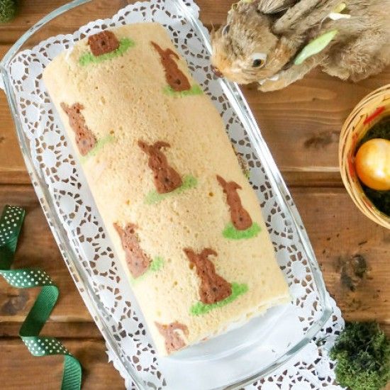 Rezeptbild: Osterhasen Biskuitrolle