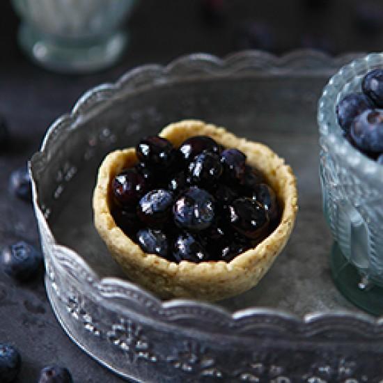 Rezeptbild: Heidelbeer-Vanille-Pudding Törtchen