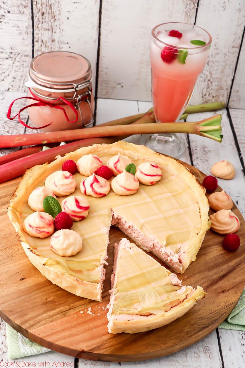 Rezeptbild: Rhabarbertarte mit Curd-Quarkfüllung
