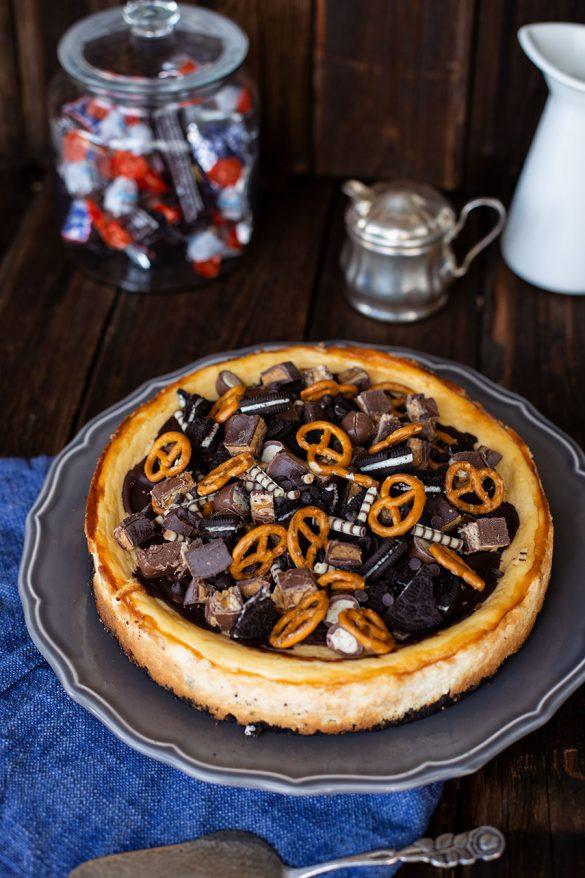 Rezeptbild: New York Cheesecake Rezept mit Oreo Keksboden & Karamell Topping