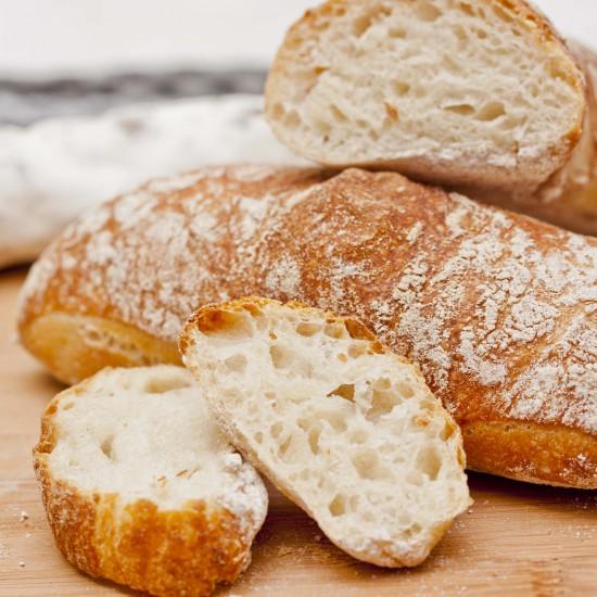Rezeptbild: Ciabattabrötchen mit Sauerteig