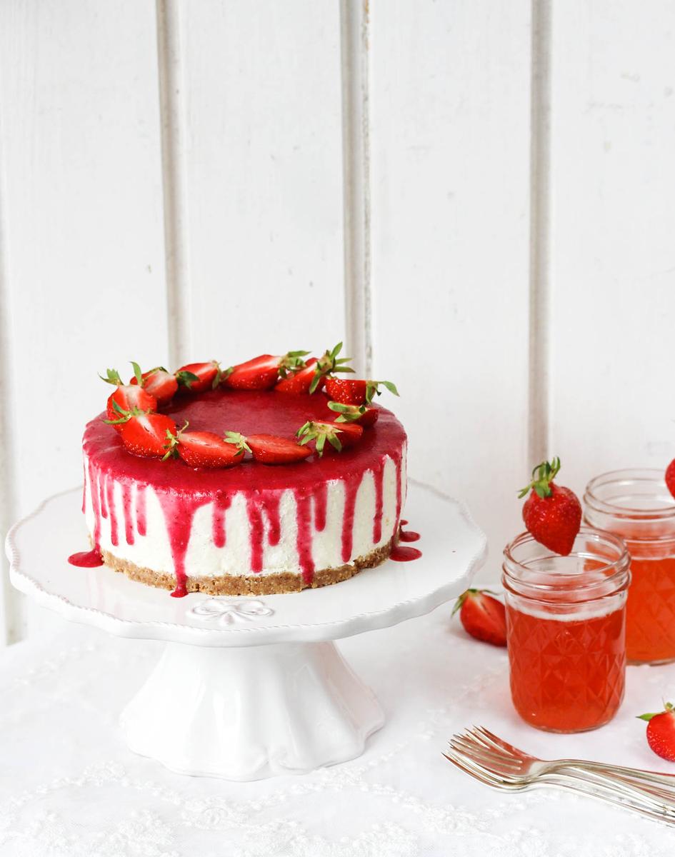 Rezeptbild: Erdbeer Nobake Joghurt - Törtchen