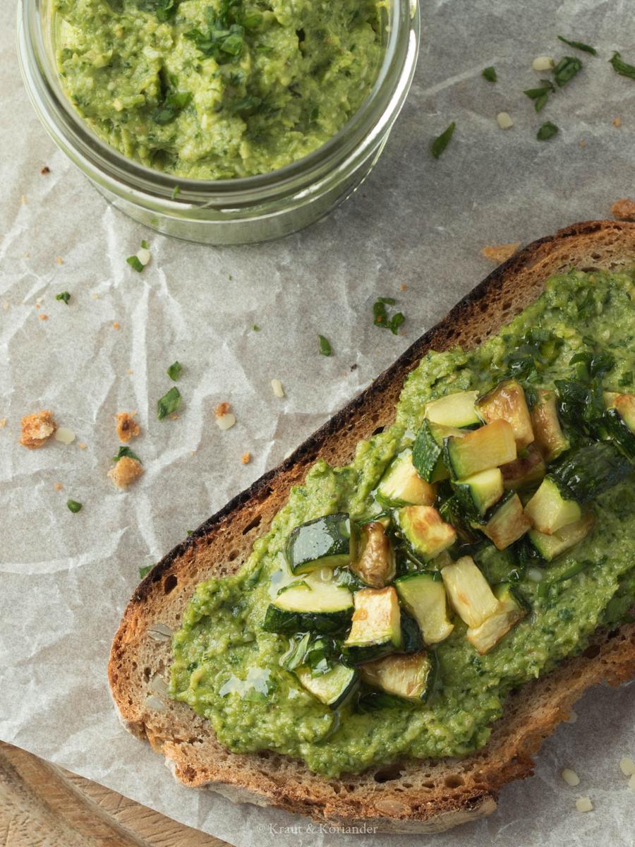 Rezeptbild: Veganer Zucchini-Bärlauch-Aufstrich