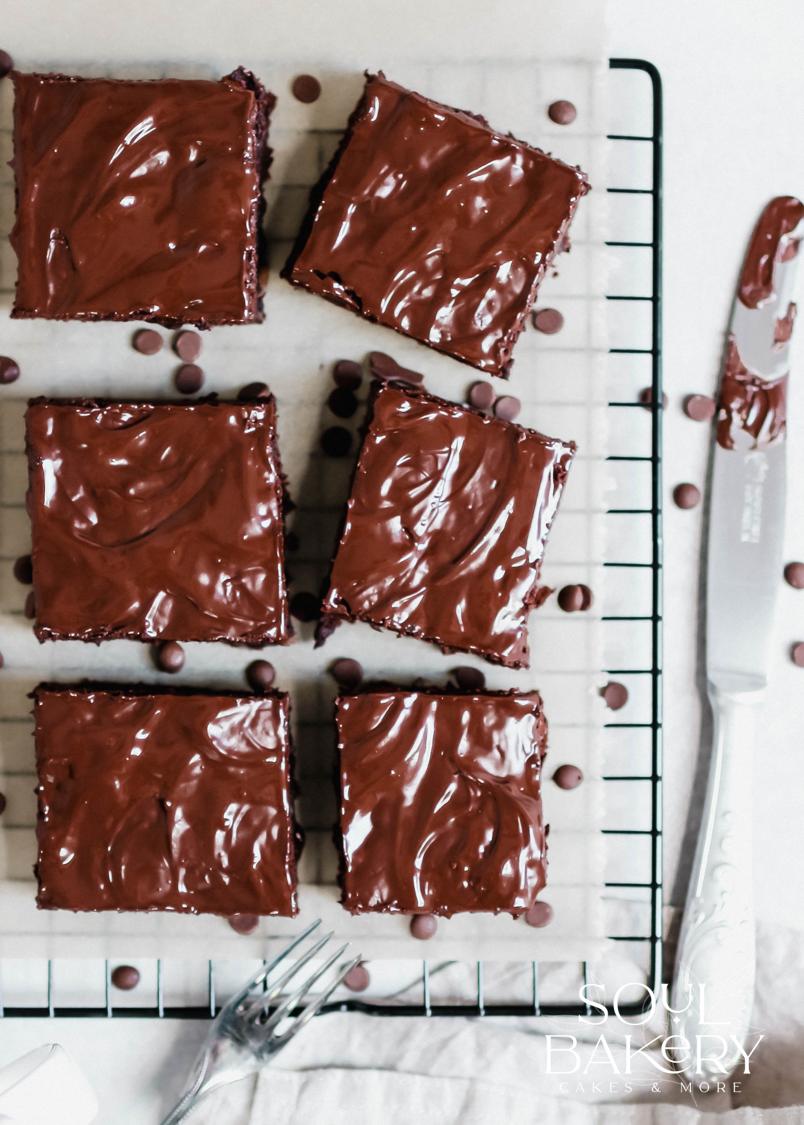 Rezeptbild: supersaftige schokoladige Brownies für Schokoholics