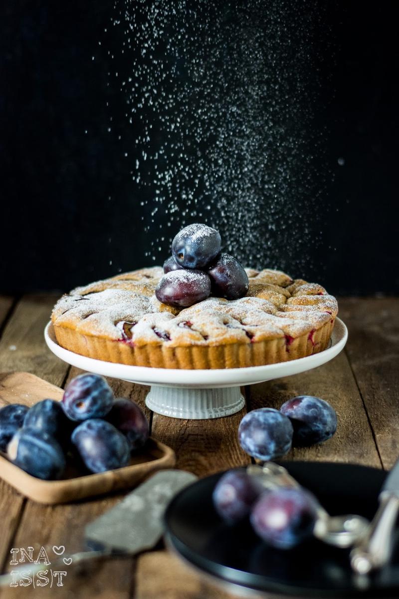 Rezeptbild: Vollkorn-Zwetschgenkuchen mit Honig und Zimt