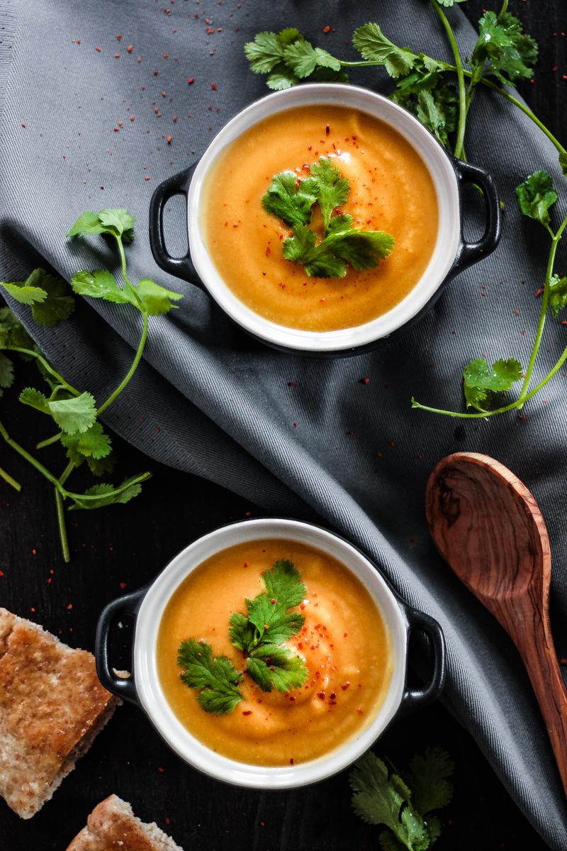 Rezeptbild: Blumenkohl-Süßkartoffel-Thai-Suppe