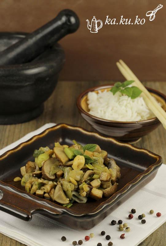 Rezeptbild: Champignongröstl mit Räuchertofu