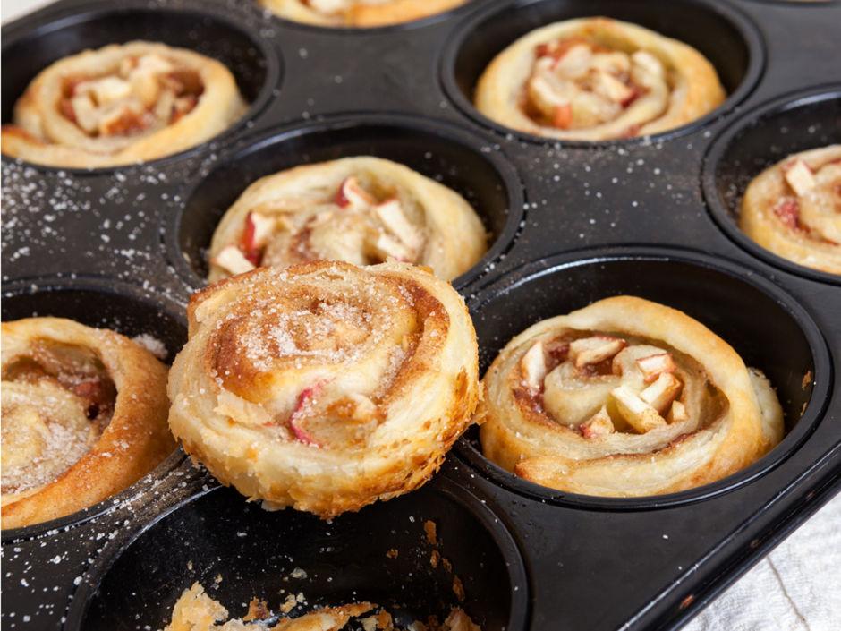 Rezeptbild: Apfel-Zimtschnecken aus der Muffinform