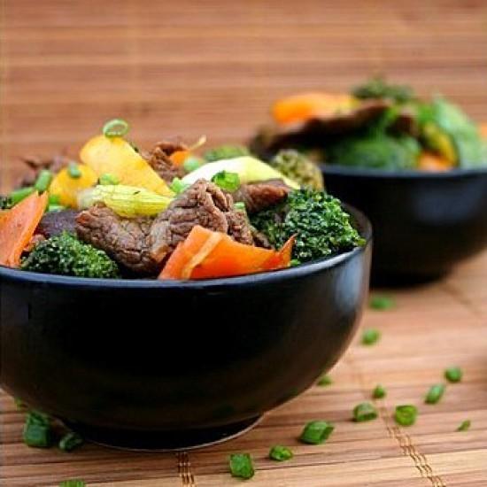 Rezeptbild: chinesisches Rindfleisch mit Austernsauce