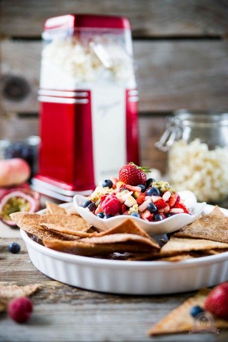 Rezeptbild: Süße Tortilla Chips mit Früchtesalsa