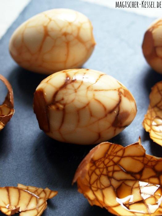 Rezeptbild: Chinesische Gewürzeier [Marbled Eggs / Chinese Tea Leaf Eggs] 