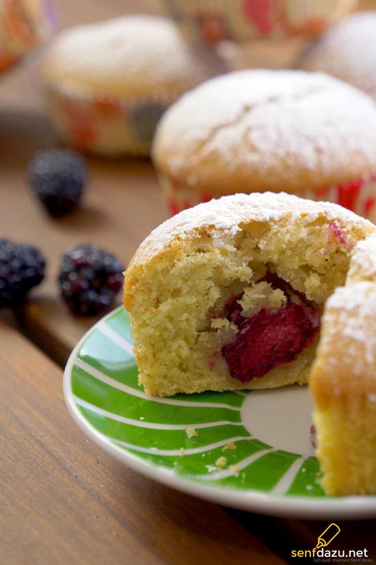 Rezeptbild: Brombeer Marzipan Muffins