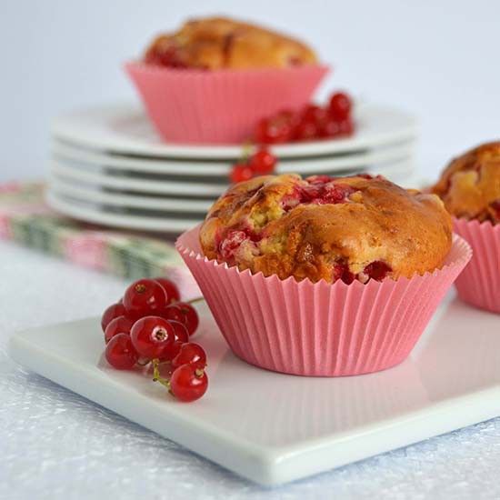 Rezeptbild: saure Johannisbeer Muffins