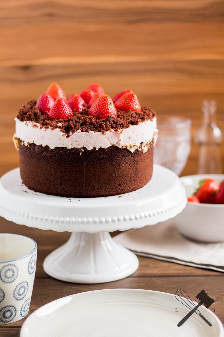 Rezeptbild: Schokoladen und Erdbeeren Torte