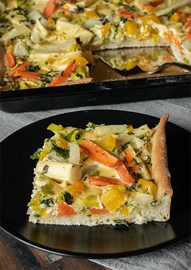 Rezeptbild: Bunter Gemüsekuchen vom Blech