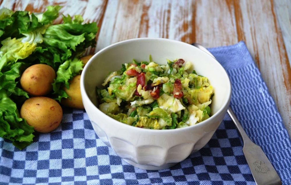 Rezeptbild: Endivien-Kartoffelstampf mit Bacon