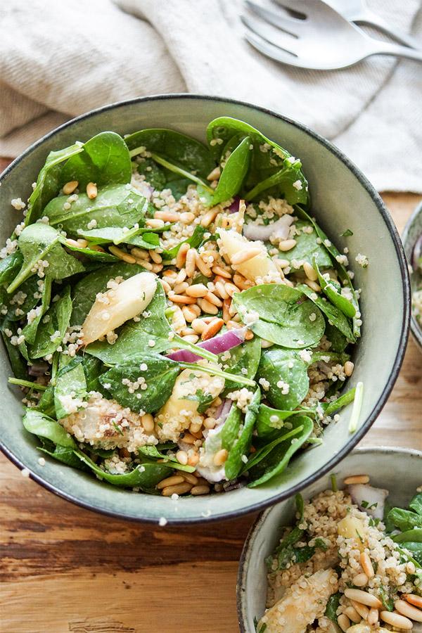 Rezeptbild: Spargelsalat mit Zitronen Tahin Dressing