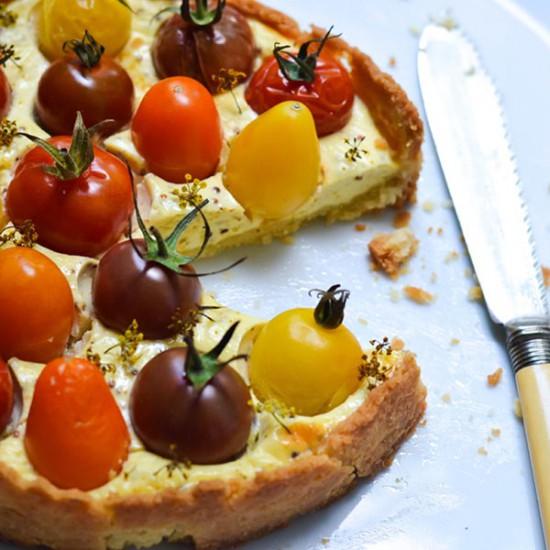 Rezeptbild: Cheesecake Tomaten Tarte