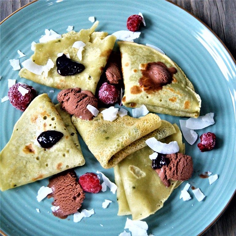Rezeptbild: Matcha Crêpes - für einen gesunden und leckeren Start in den Tag