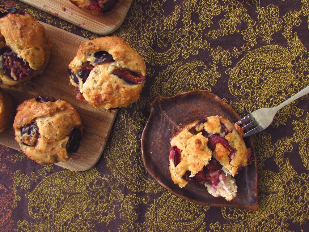 Rezeptbild: Schnelle Pflaumen-Chia-Muffins