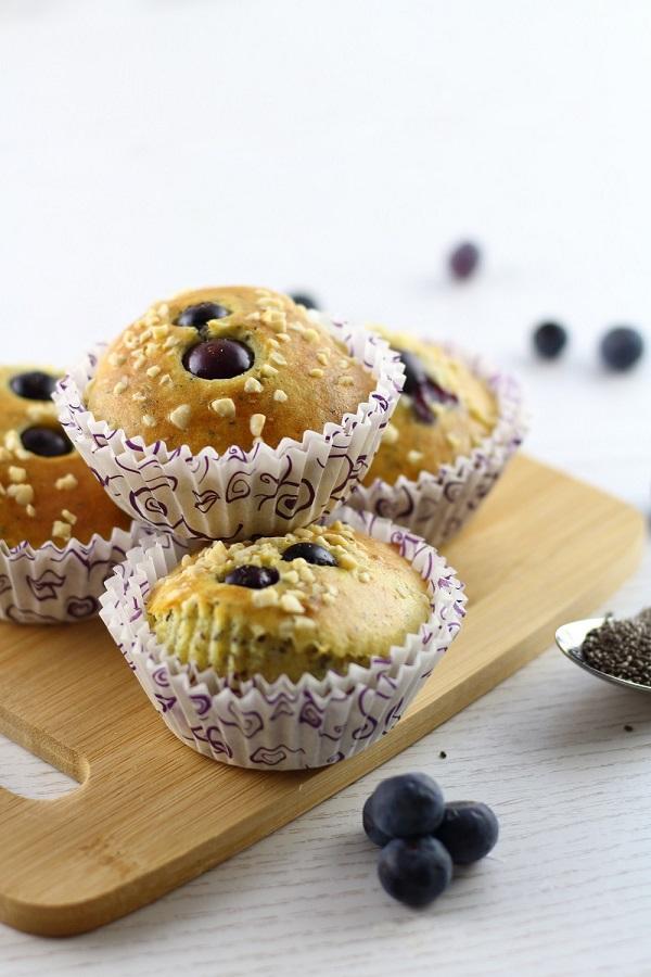 Rezeptbild: Gesundes Frühstück: Heidelbeer-Chia-Muffins