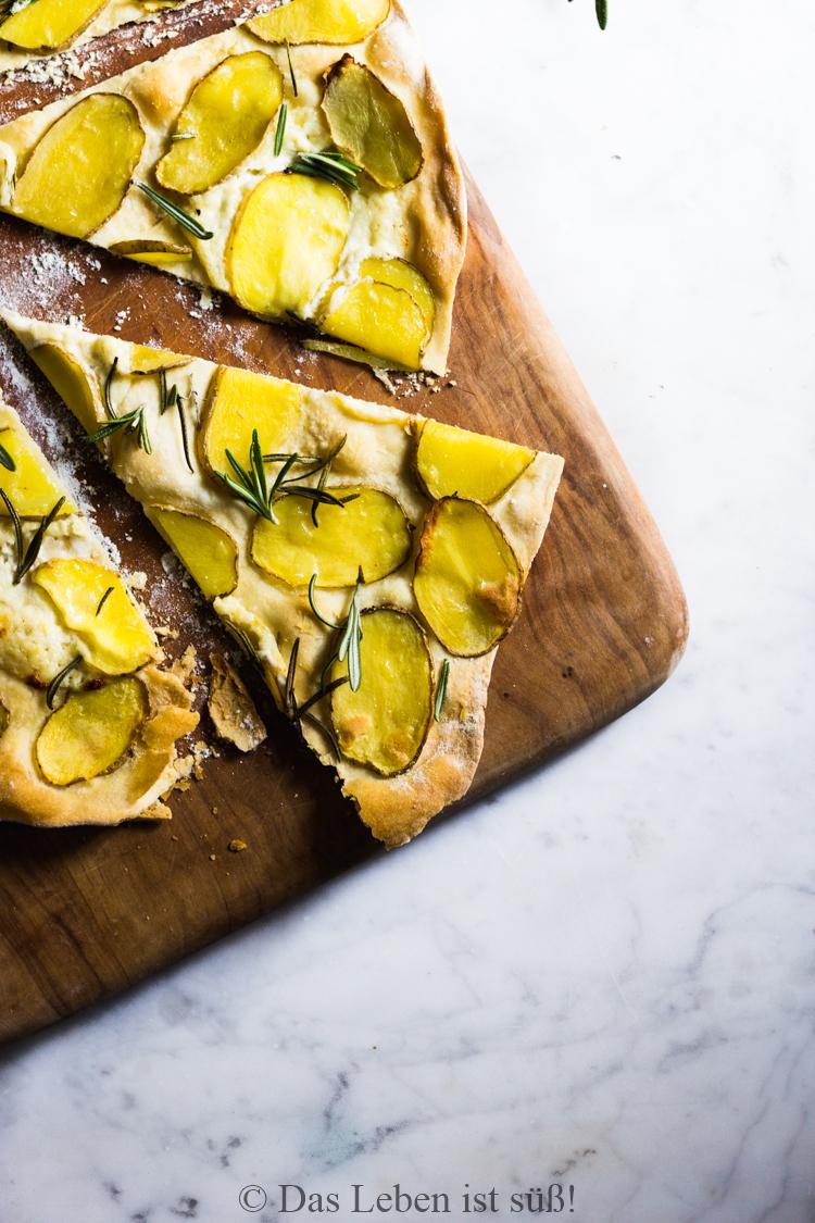 Rezeptbild: Flammkuchen mit Kartoffeln