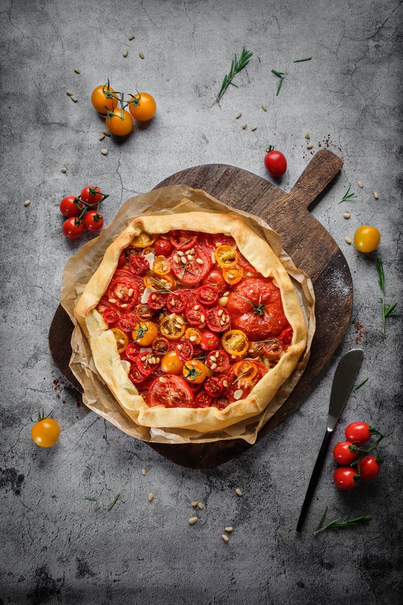 Rezeptbild: Vegane Tomaten-Galette