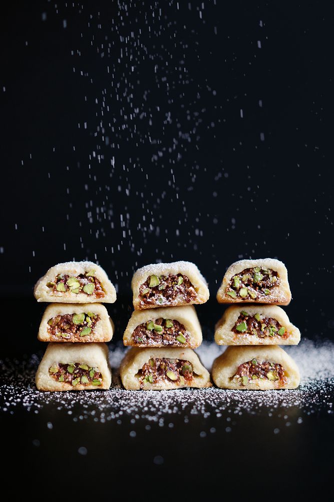 Rezeptbild: Kekse mit einer Füllung aus Feigen und Pistazien - Sablés aux figues