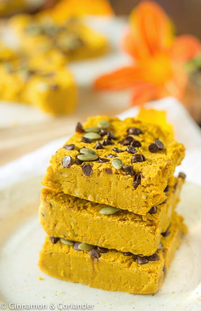 Rezeptbild: Vegane Kürbis Blondies